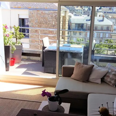Duplex Terrasse Garage Appartement Granville Buitenkant foto